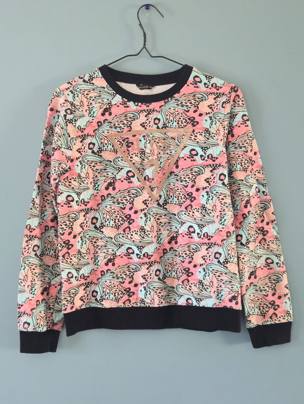*Back To School* Guess Butterfly Sweatshirt (Youth 14)